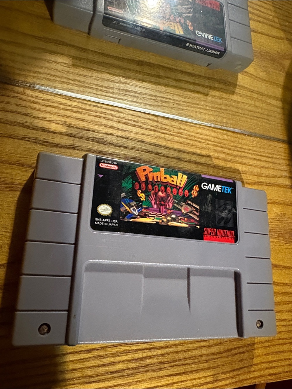 Pinball SNES Game Cartridge - Gray